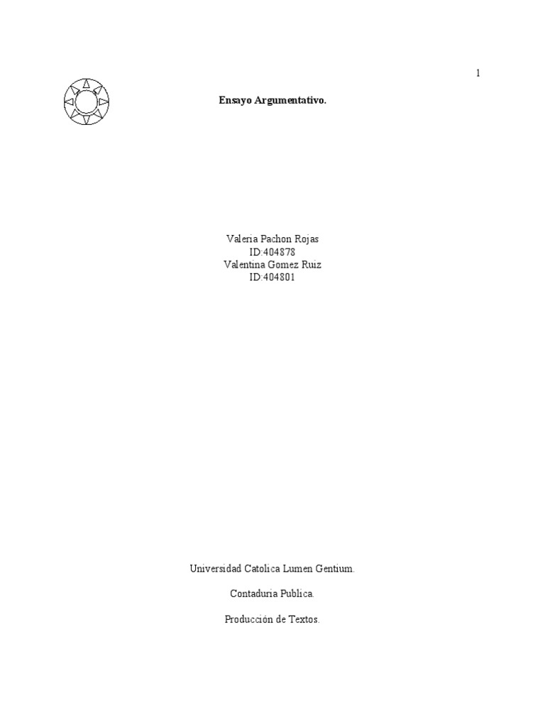 Ensayo Argumentativo. | PDF | Contador | Desempleo