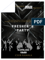 FRESHERS PARTY Invitation