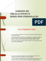 Transmisón de Obligaciones o Derechos Personales