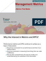 Developing Metrics That Matter