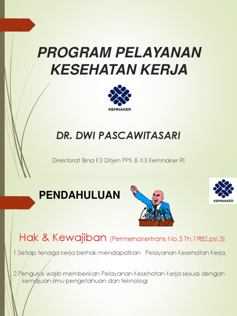 Program Pelayanan Kesehatan Kerja Komprehensif | PDF | Pengembangan ...