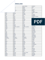 Lista de Verbos Irregulares