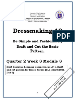 Dressmaking Module: Draft Basic Blouse Pattern