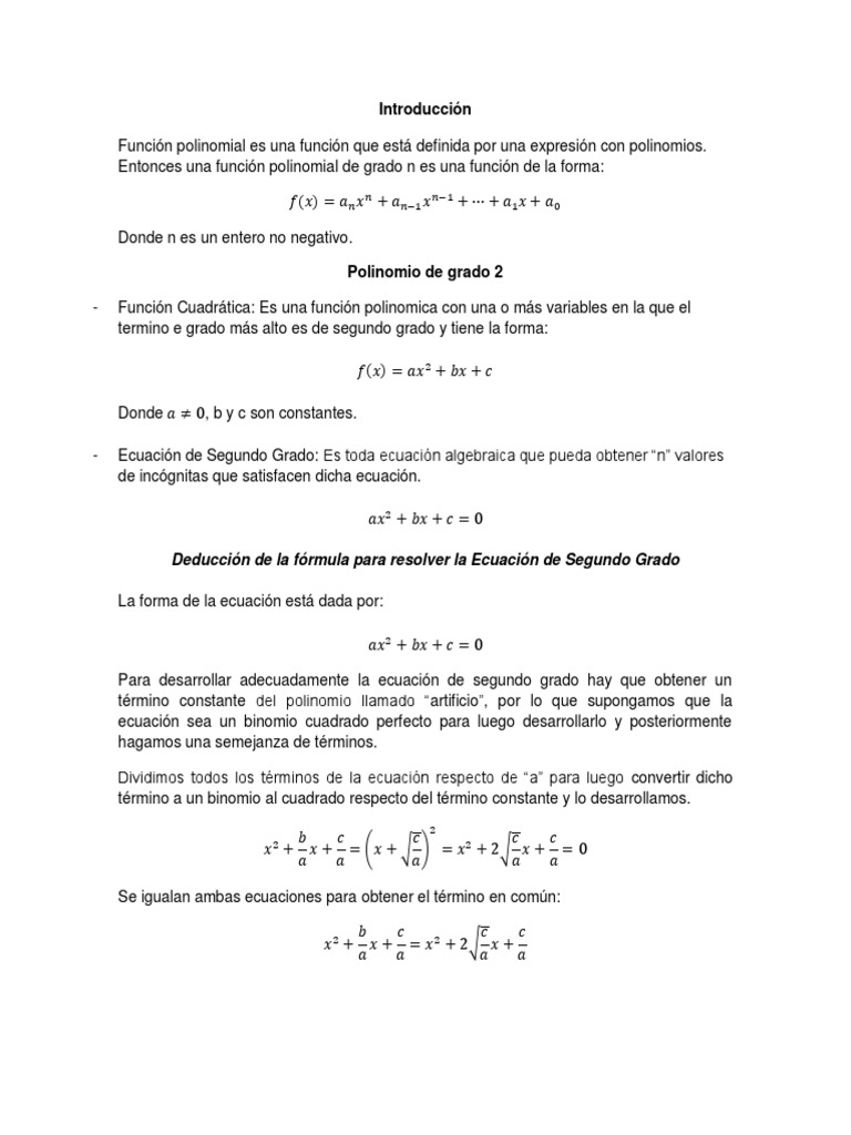 Deducción de La Fórmula para Resolver La Ecuación de Tercer Grado PDF Raíz cuadrada Ecuaciones
