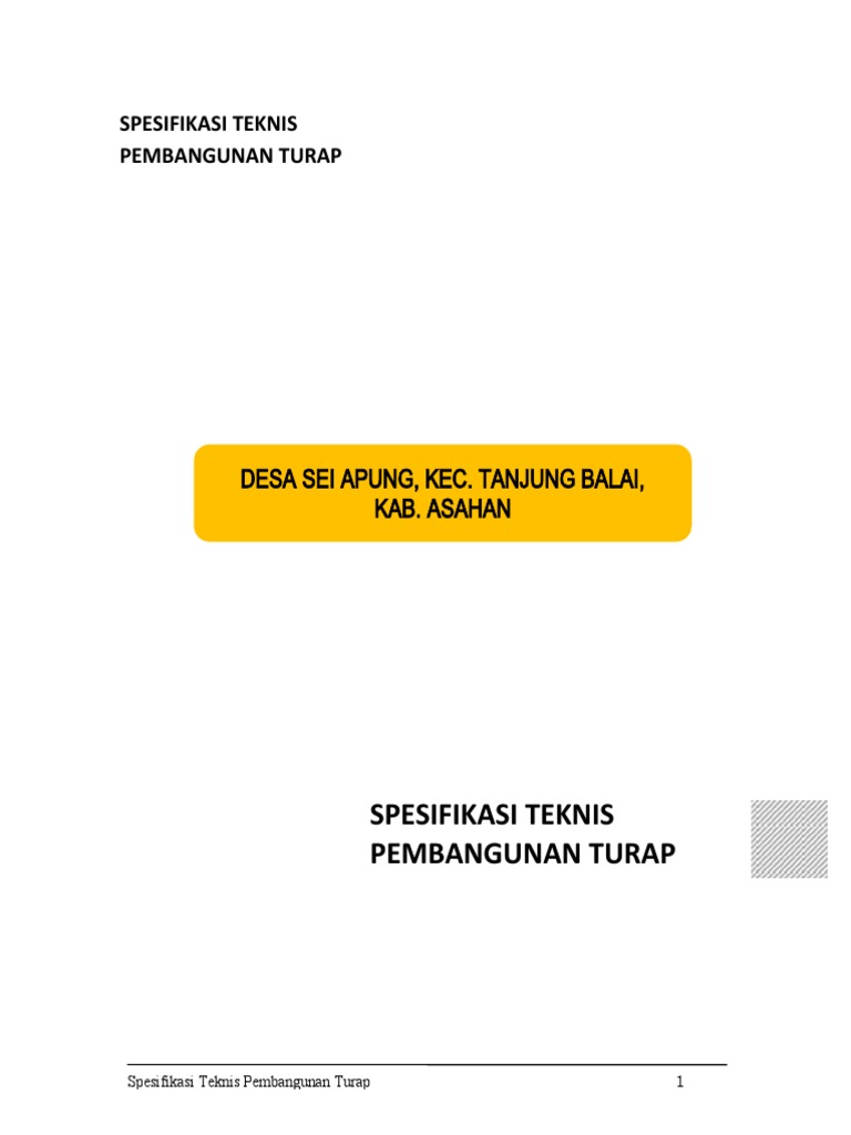 Spesifikasi Teknis Turap Beton | PDF