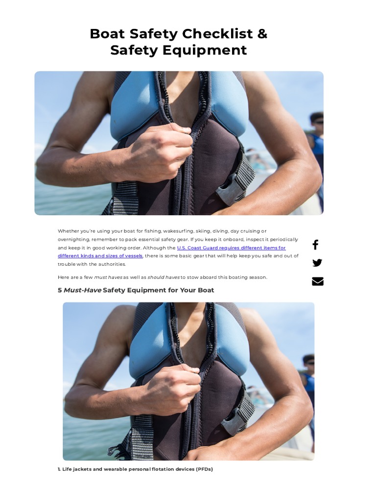 Boat Safety Checklist & Safety Equipment Discover Boating PDF