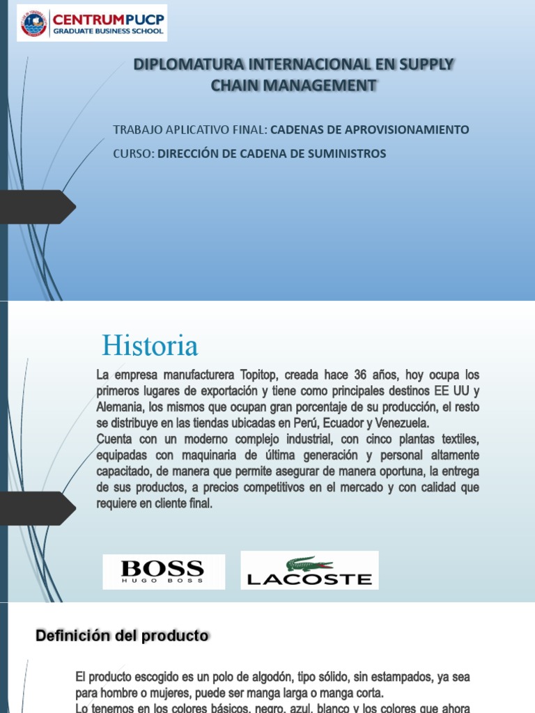 Estrategias en Cadena de Suministro Topitop | PDF | Obtención | Mercado ...