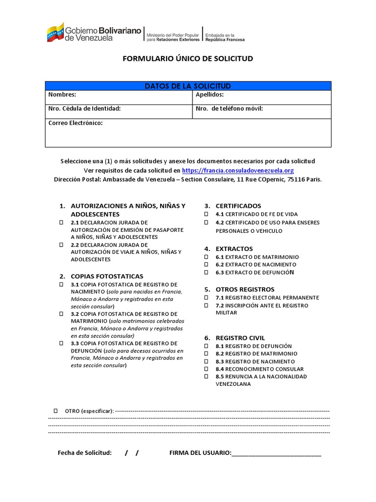 Formulario UN1 | PDF