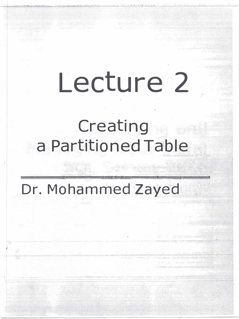 Creating Partitioned Tables , Partitioned tables and indexes – ANHVI
