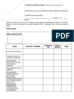 Formulario de Inscripción y Plan de Trabajo - Candidatos