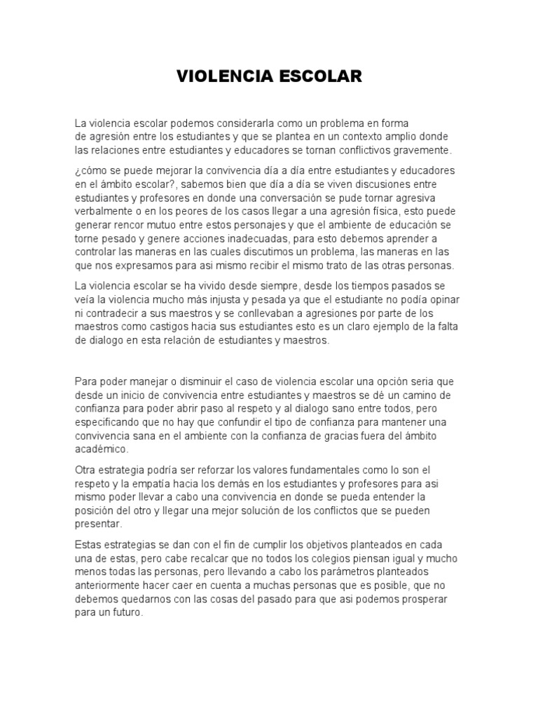 Violencia Escolar Pdf