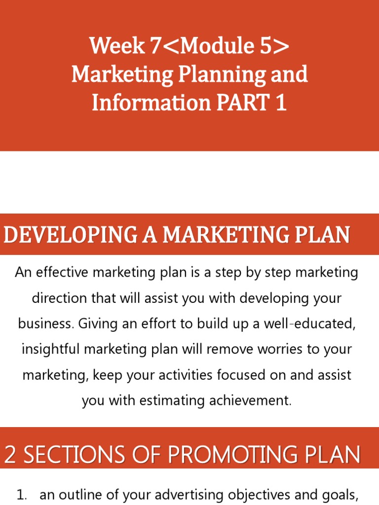 Marketing Plan Development Guide | PDF | Marketing | Sales