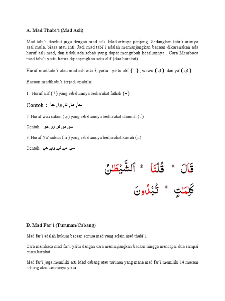 Hukum Bacaan Mad Arab Pdf