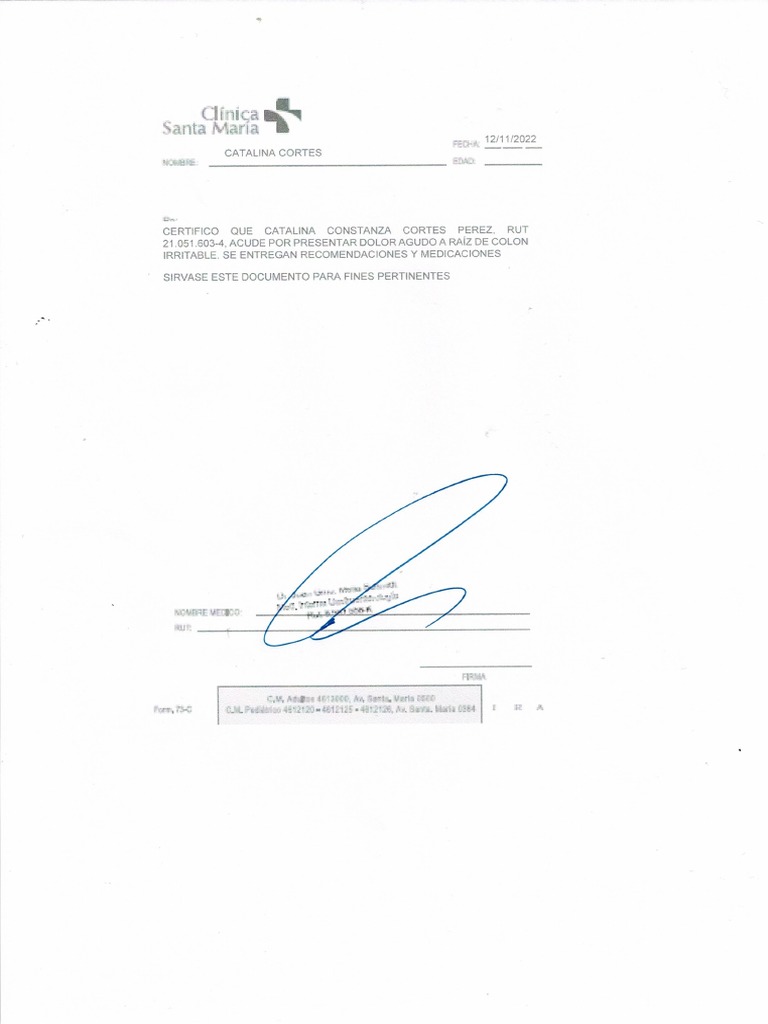Certificado Medico PDF