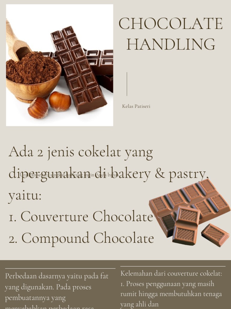 Perbedaan Cokelat Couverture dan Compound | PDF | Memasak, Makanan ...
