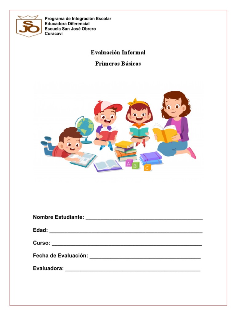 Prueba Informal Primeros Básicos Original | PDF | Educación especial ...