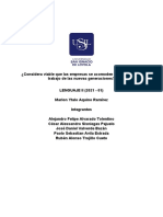 Redacción Argumentativa Sobre El Trabajo Intergeneracional