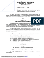 Zoneamento de Uso e Ocupação do Solo de Tamarana