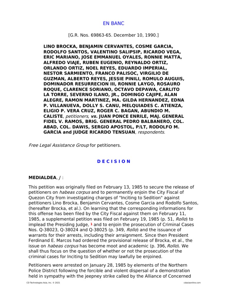 Brocka v enrile pdf