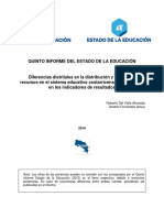 Quinto Informe Del Estado de La Educación: Roberto Del Valle Alvarado Andrés Fernández Aráuz