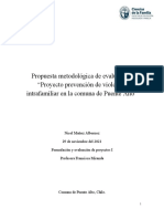 Propuesta Metodológica de Evaluación: "Proyecto Prevención de Violencia Intrafamiliar en La Comuna de Puente Alto"