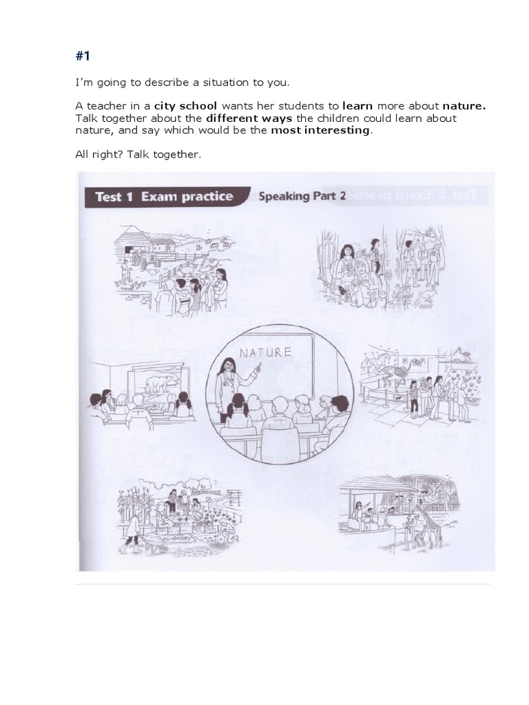 PET Speaking Part 2 Scenarios Guide | PDF