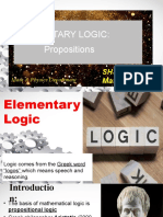 ELEMENTARY LOGIC PROPOSITIONS