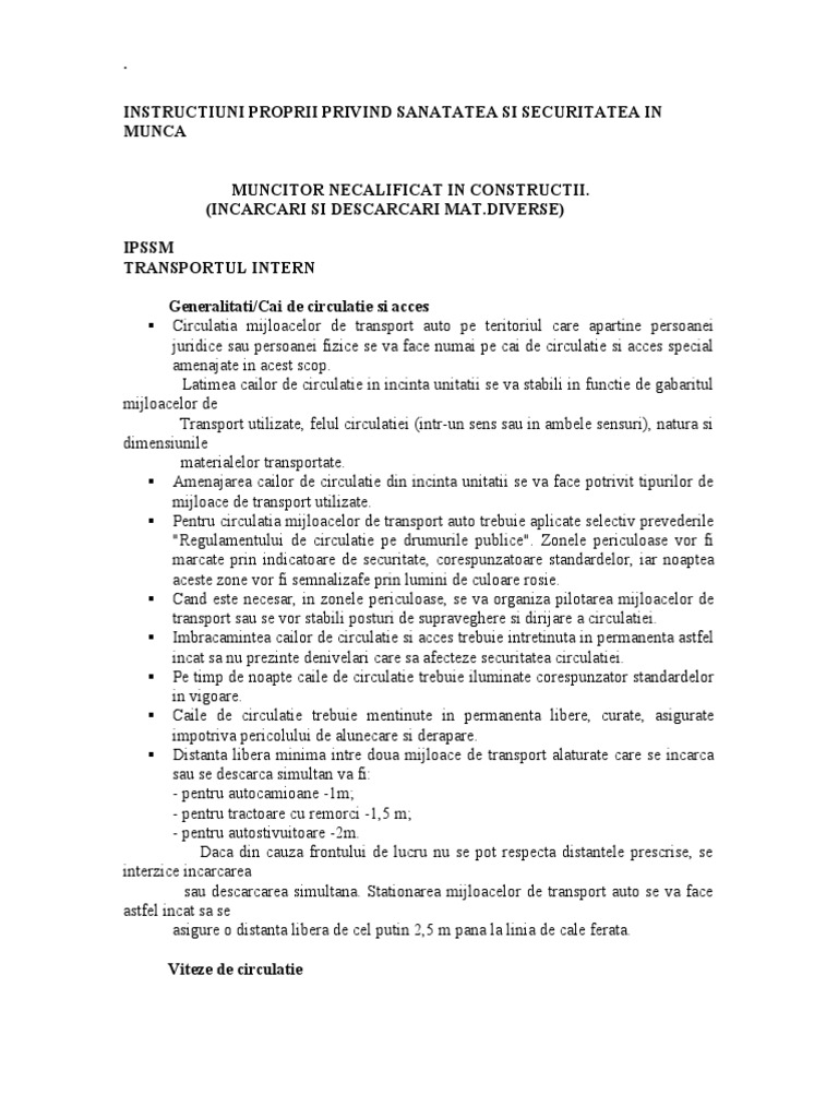 Instructiuni M.N. Santier | PDF