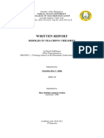 WRITTEN REPORT IN LITERATURE Format