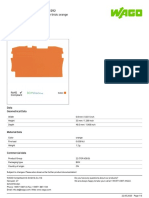 Data Sheet - Item Number: 2002-1292 End and Intermediate Plate 0.8 MM Thick Orange