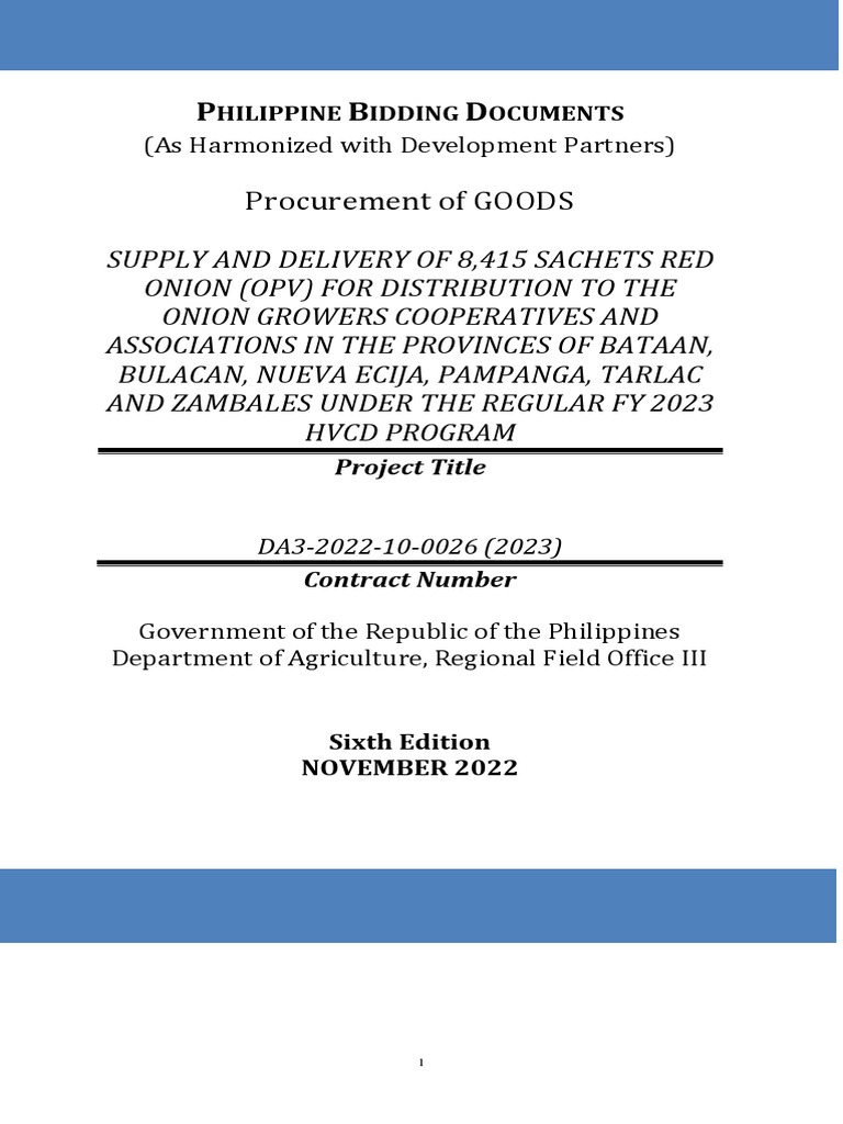 Philippine bidding documents pdf procurement business