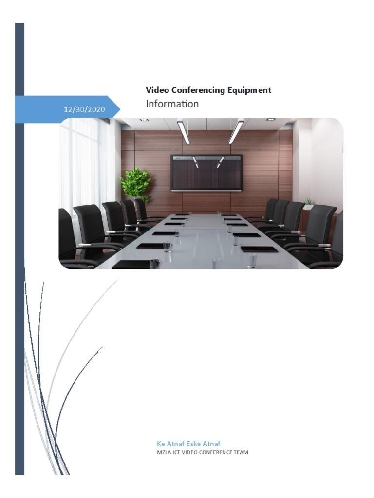 Video Conferencing Equipment Guide | PDF | Videotelephony | Web ...
