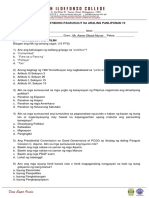 IKALAWANG SUMATIBONG PAGSUSULIT SA ARALING PANLIPUNAN 10