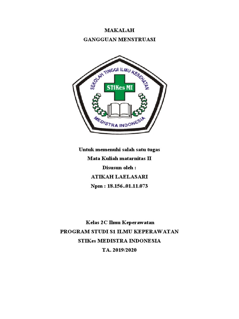 Makalah Atikah Laelasari NPM 18.156.01.11.073 2C Kep Gangguan ...