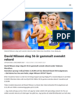 David Nilsson Slog 36 År Gammalt Svenskt Rekord - SVT Sport