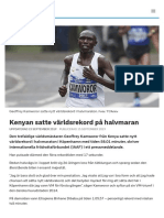Kenyan Satte Världsrekord På Halvmaran - SVT Sport