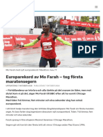 Europarekord Av Mo Farah - Tog Första Maratonsegern - SVT Sport