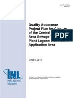 Quality Assurance Project Plan For Closure of The Central Facilities Area Sewage Treatment Plant Lagoon 3 and Land Application Area