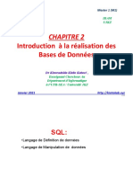 Chpt-2-Cours - BdD-Introduction-SQL-IBAM-M1-2021 - V1