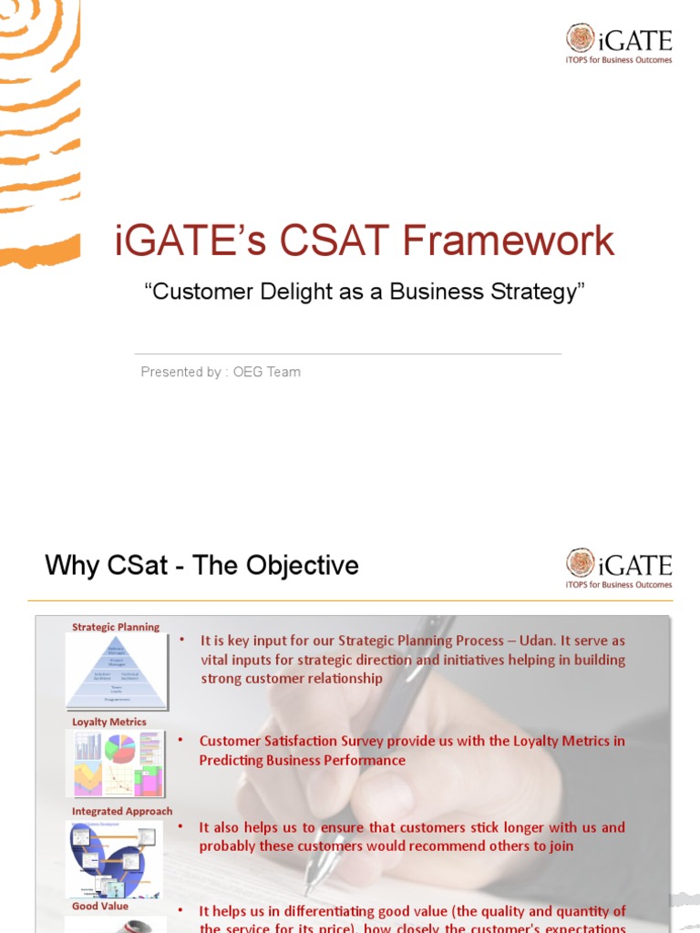 iGATE CSAT Improvement Framework | PDF | Customer Satisfaction ...