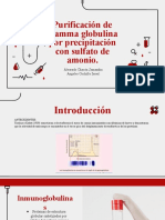 Purificación de La Gamma Globulina Por Precipitación Con Sulfatos de Amonio