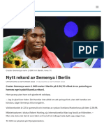 Nytt Rekord Av Semenya I Berlin - SVT Sport