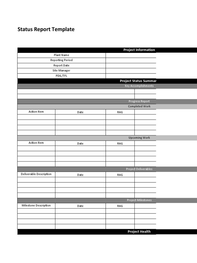 Status Report | PDF | Business | Project Management