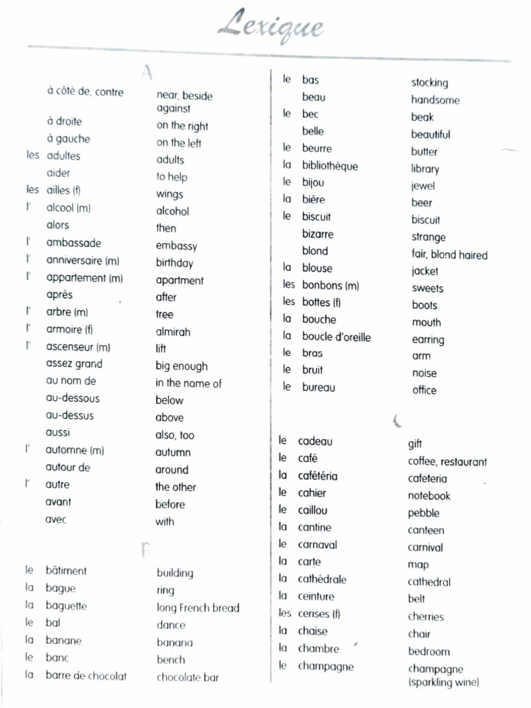 ALF 2 Vocabulary | PDF