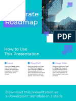 Green and Violet Simple Corporate Roadmap Presentation