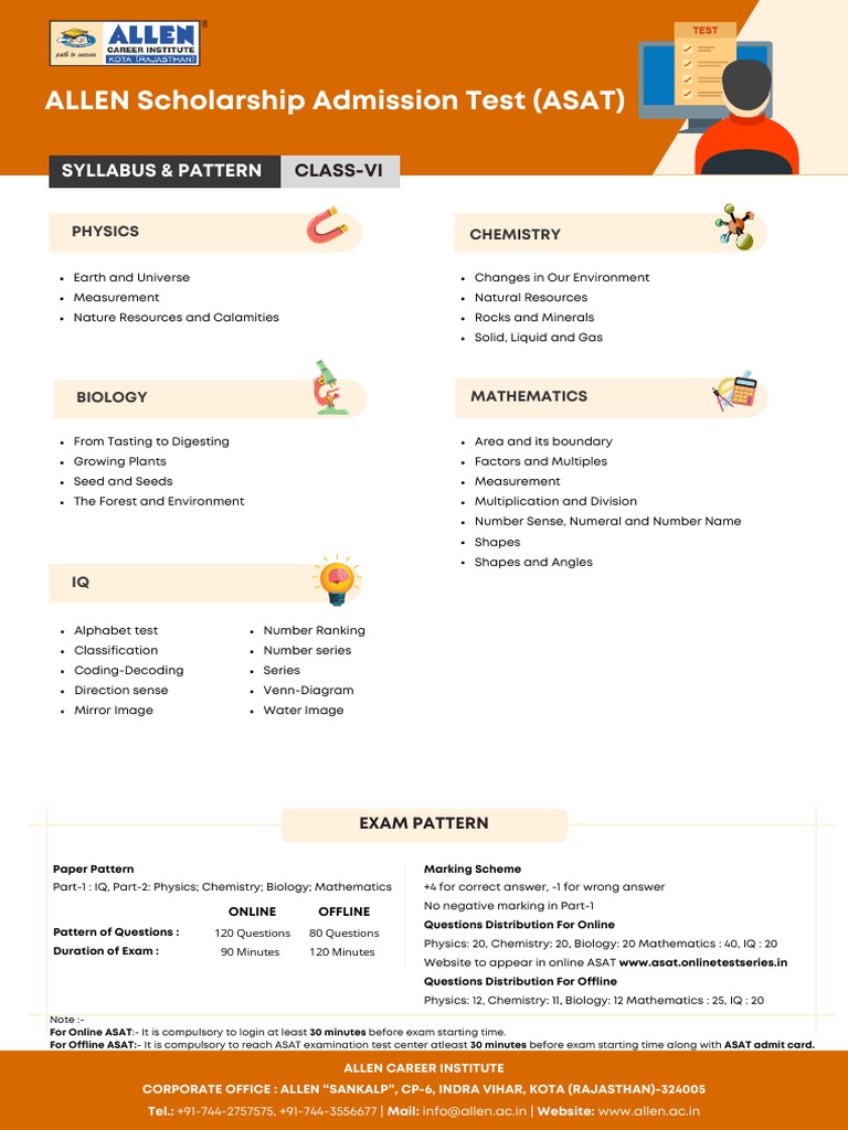 6 Asat Syllabus PDF