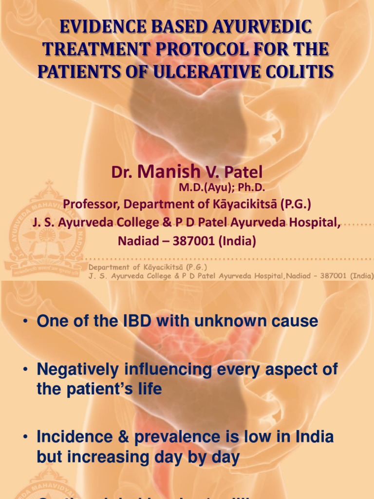 Ulcerative Colitis (7th EuroIndia ICHM, Kottayam) PDF Ayurveda
