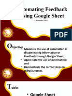 Automating Feedback Using Google Sheet