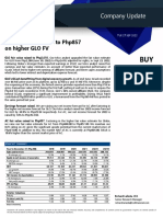 Raising FV Estimate To Php857 On Higher GLO FV: Ayala Corporation