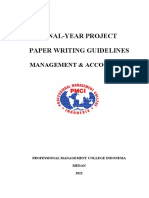 Paper Writing Guidelines (MGT & ACC)